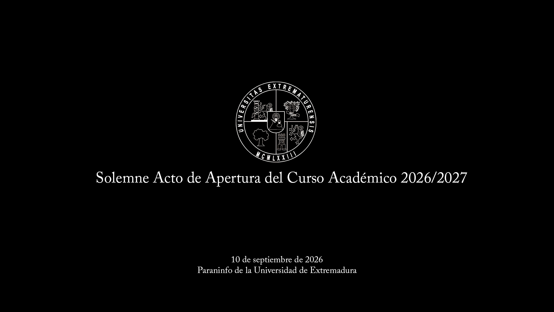 Opening of the 2026/2027 Academic Year at the UEx